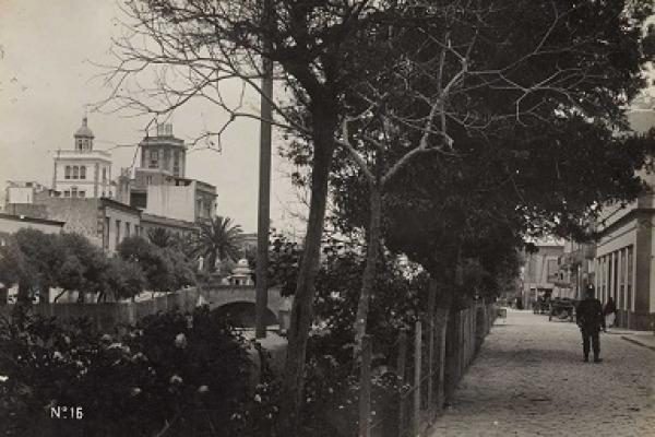 Imagen histórica del Barranco del Guiniguada