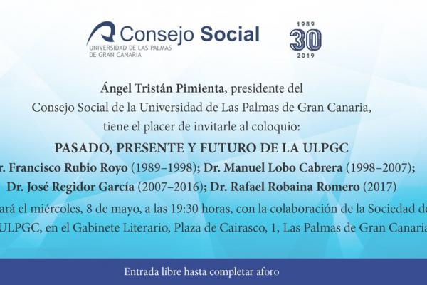 Detalle de la invitación al coloquio