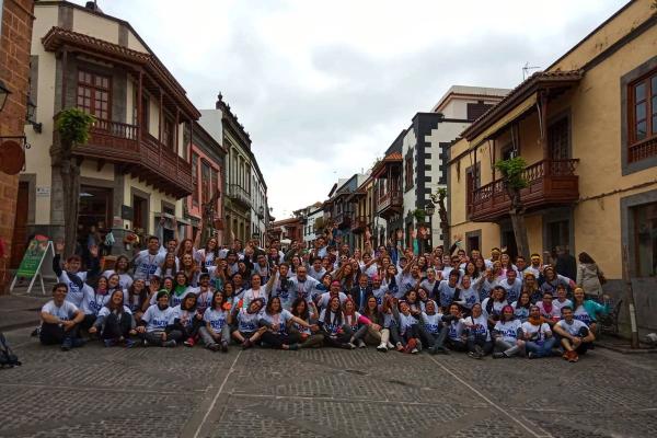 Foto de familia de los participantes en la Gran Final blue BBVA Ruta Siete ULPGC