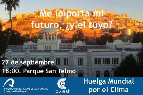 Cartel de la manifestación de la tarde del viernes 27 de septiembre del CEST de la ULPGC